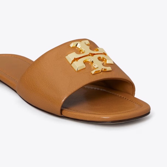 Tory Burch Tan Slides with Gold Details - Picture 5 of 7